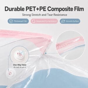 3 PACK No-Pump Vacuum Storage Bags-Free Shipping