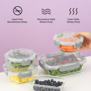 71Npgy77cWL._AC_SL1500_.jpg 24pc Borosilicate Glass Storage Containers with Lids