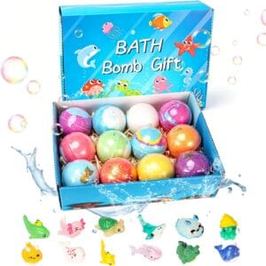 12 PCS Handmade Bubble Bathbombs with Toys Inside