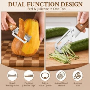 2-Pcs Upgrade Vegetable Peeler and Julienne Peeler Set