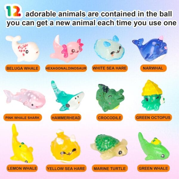 12 PCS Handmade Bubble Bathbombs with Toys Inside