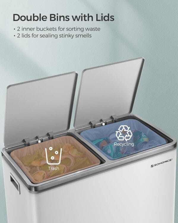 81RRwVuhUiL._AC_SL1500_.jpg Trash Can 2 x 8 Gallon (2 x 30 L) Garbage Can for Kitchen-Free Shipping