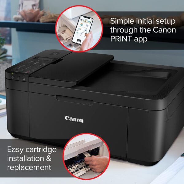 81CkWC584XL._AC_SL1500_ Canon PIXMA TR4720 Wireless All-in-One Printer for Home Office – Print, Copy, Scan, Fax, Auto Document Feeder, AirPrint, Black