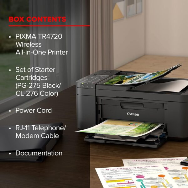 81OrwnHS0OL._AC_SL1500_ Canon PIXMA TR4720 Wireless All-in-One Printer for Home Office – Print, Copy, Scan, Fax, Auto Document Feeder, AirPrint, Black