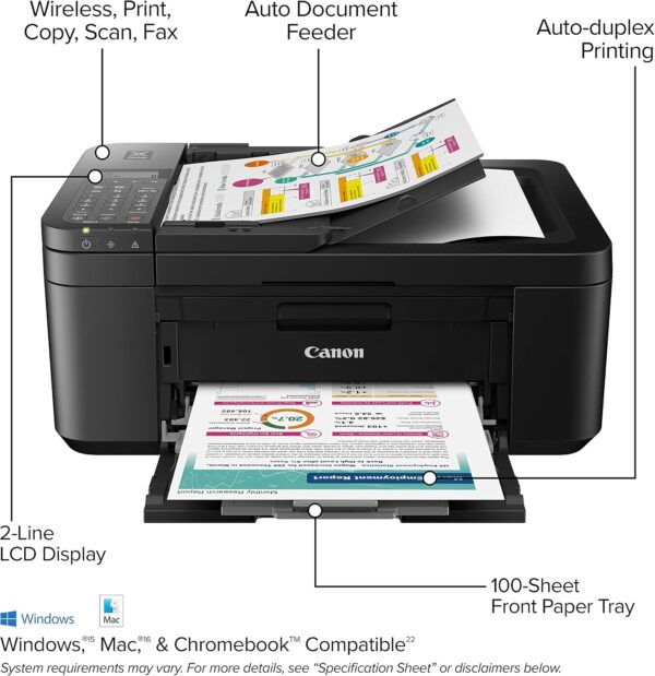 81m79-c2-wL._AC_SL1500_ Canon PIXMA TR4720 Wireless All-in-One Printer for Home Office – Print, Copy, Scan, Fax, Auto Document Feeder, AirPrint, Black